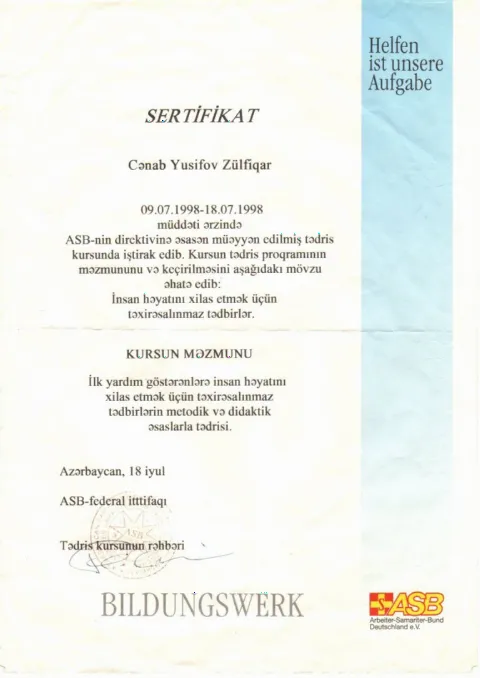 Sertifikat — Digər