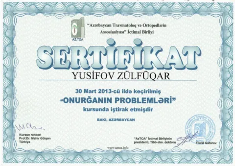 Sertifikat — Muskuloskeletal