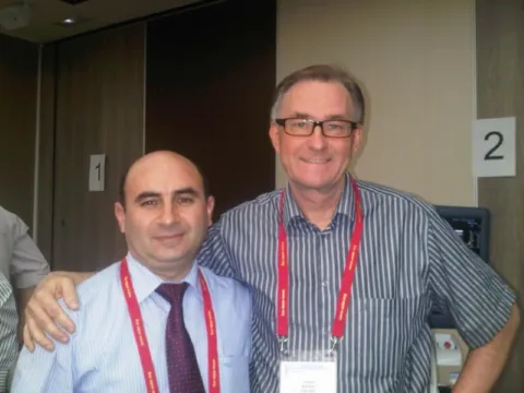 Finlandiyalı  revmatoloq professor Koski ilə -Varşava 2010