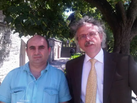 Muskuloskeletal sonologiyanın banilərindən İnsburq universitetinin professoru Bernard Moriqqi ilə-Toronto,2012